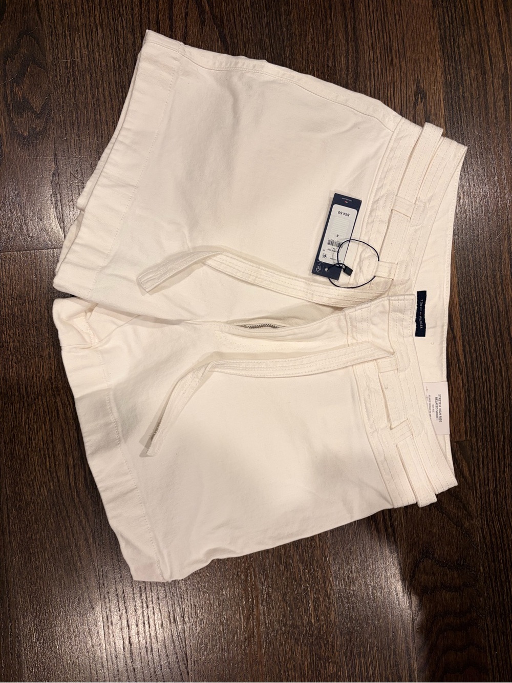 Tommy Hilfiger White Cotton Drawcord Shorts